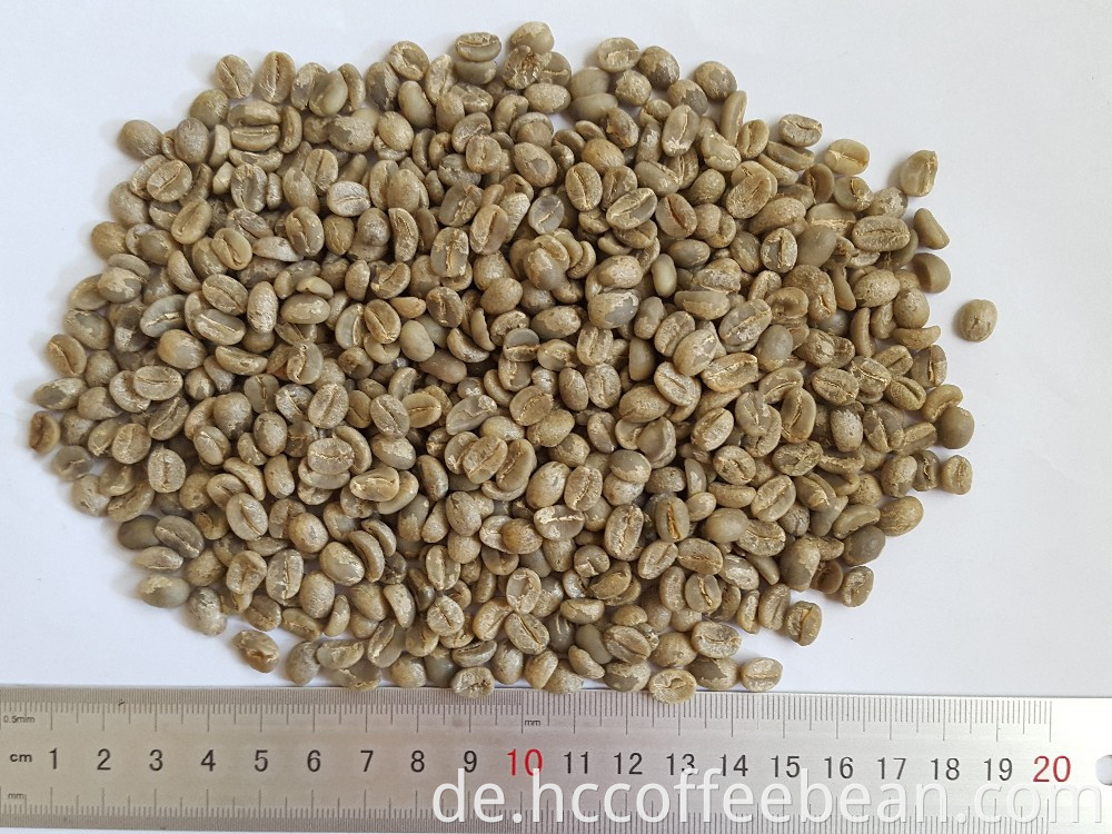 Chinesische arabica grüne Kaffeebohnen, gewaschen, neue Ernte, Bildschirm: 15-16, Exportgrad